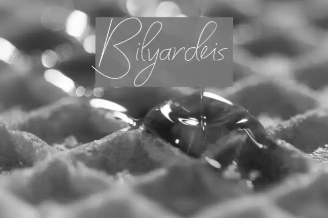 Bilyardeis Font examples