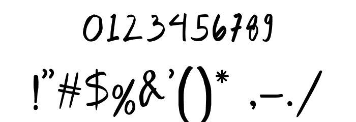 Bim Runger Demo Regular Font OTHER CHARS