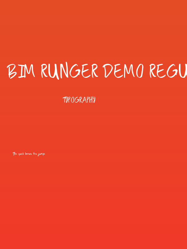 Bim Runger Demo Regular Poster