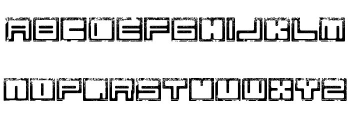 Bim eroded Font LOWERCASE