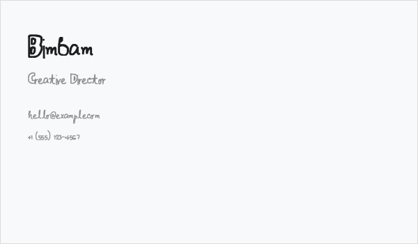 Bimbam Business Card