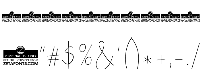 Bimbo Ballpoint Font OTHER CHARS