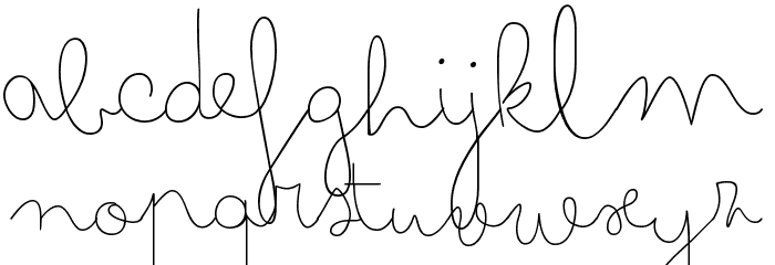 Bimbo Ballpoint Font LOWERCASE