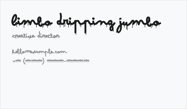 Bimbo Dripping Jumbo Business Card