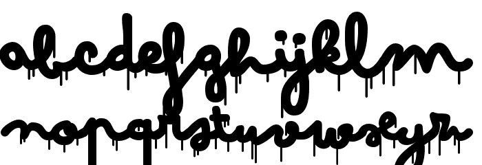Bimbo Dripping Jumbo Font LOWERCASE