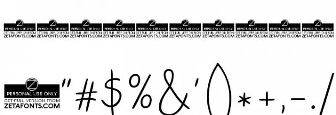 Bimbo Finetip Font OTHER CHARS