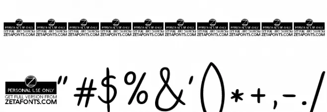 Bimbo Regular Font OTHER CHARS