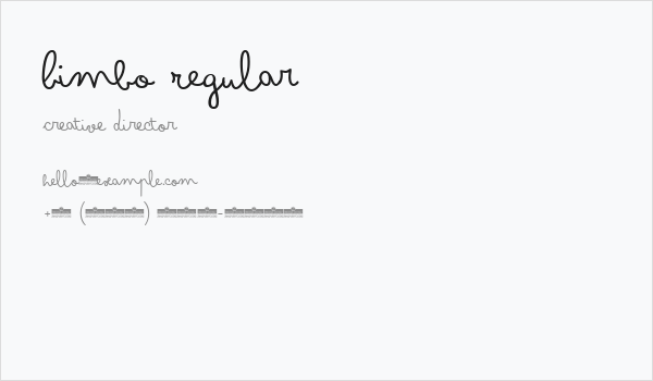 Bimbo Regular Business Card