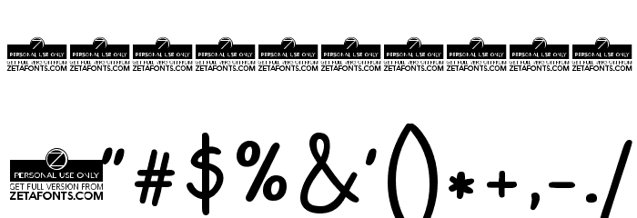 Bimbo Sharpie Font OTHER CHARS