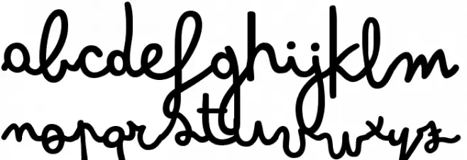 Bimbo Sharpie Schriftart Groß