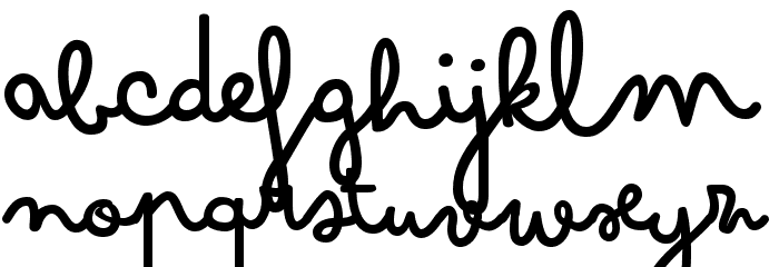 Bimbo Sharpie Font LOWERCASE