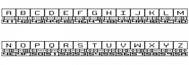Binary BRK Шрифта ВЕРХНИЙ