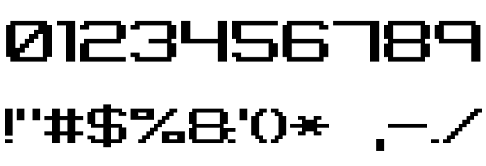 Binary CHR BRK Font OTHER CHARS