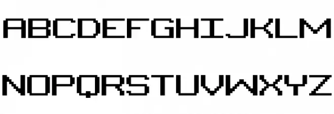 Binary CHR BRK Font Litere mari