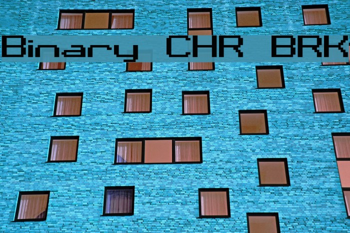 Binary CHR BRK Font examples
