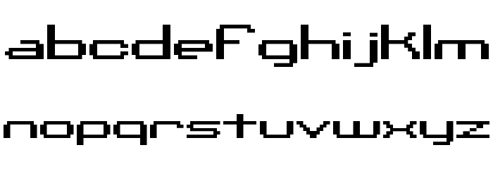 Binary CHR BRK Font LOWERCASE