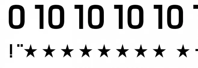 Binary Font OTHER CHARS