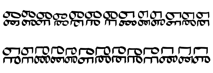 BinaryVerges-Regular Font LOWERCASE