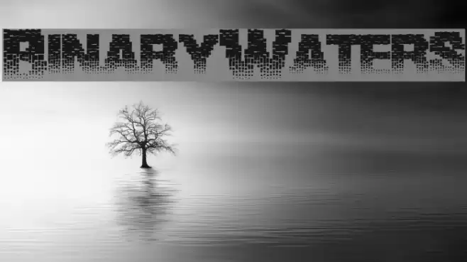 BinaryWaters Schriftart examples
