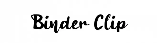 Binder Clip  Frei Schriftart Herunterladen