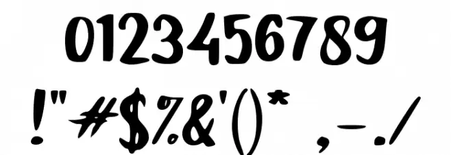 Binder Clip Font OTHER CHARS