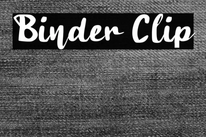 Binder Clip Font examples