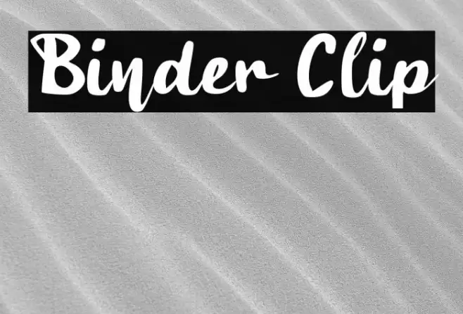 Binder Clip Font examples
