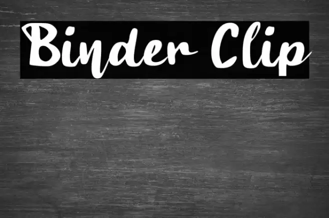 Binder Clip Font examples