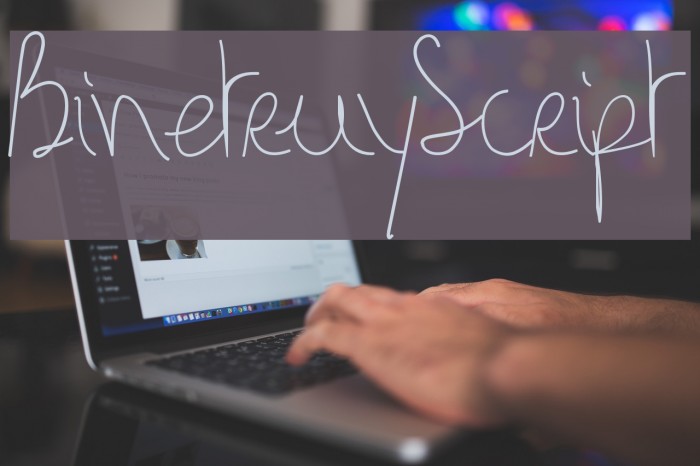 BinetruyScript Font examples
