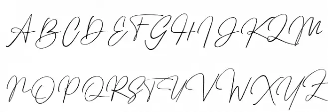 Binetta Signature フォント 大文字