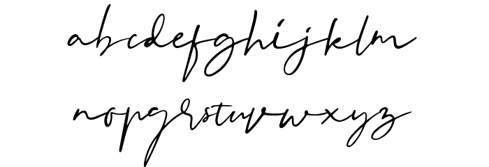 Binetta Signature Font LOWERCASE