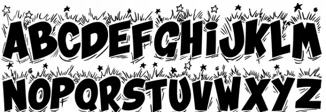 Bing Bam Boum Schriftart Groß