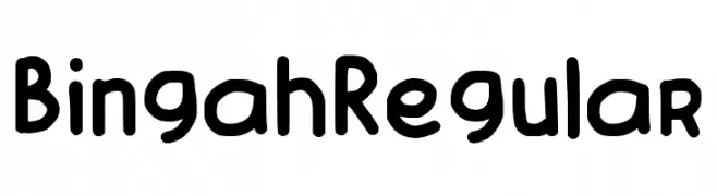 Bingah-Regular  les polices de caract&egrave;res gratuit t�l�charger