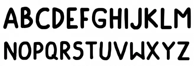 Bingah-Regular फ़ॉन्ट अपरकेस