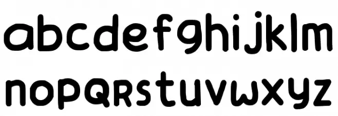 Bingah-Regular फ़ॉन्ट लोअरकेस