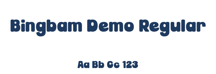Bingbam Demo Regular Font Preview