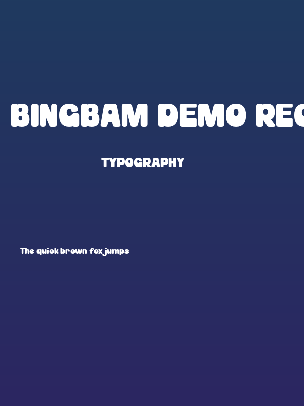Bingbam Demo Regular Poster