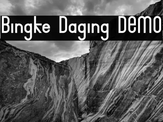 Bingke Daging DEMO Font examples