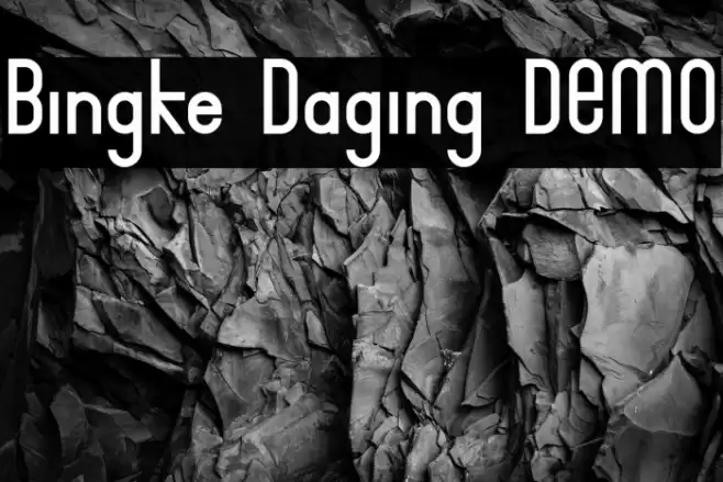 Bingke Daging DEMO Font examples