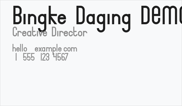 Bingke Daging DEMO Business Card