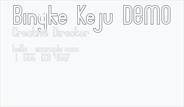 Bingke Keju DEMO Business Card