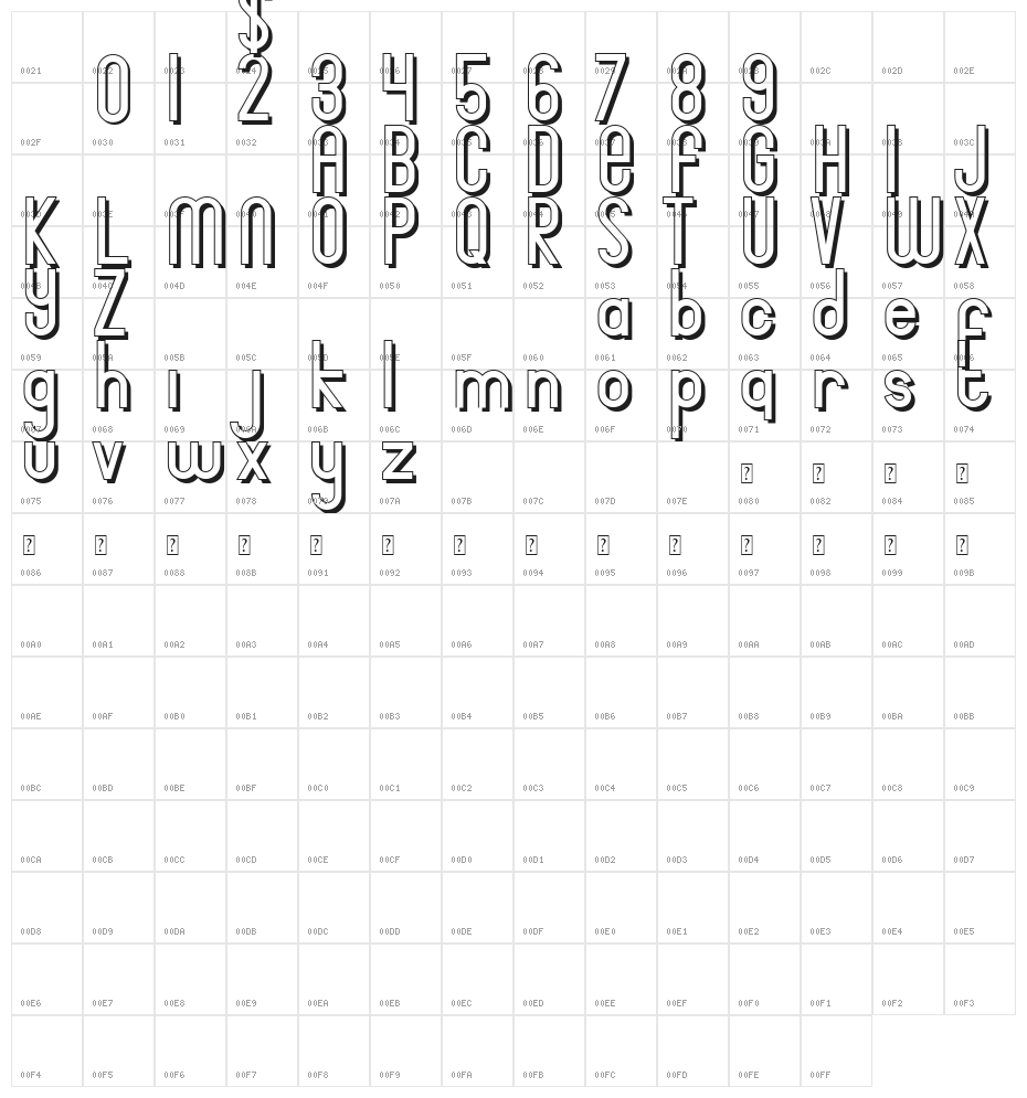 Bingke Nangka DEMO Character Map