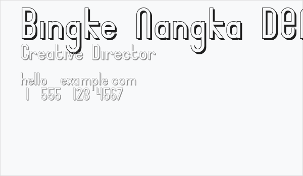 Bingke Nangka DEMO Business Card