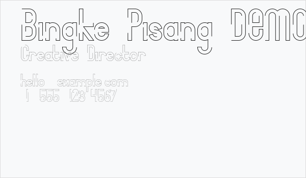 Bingke Pisang DEMO Business Card