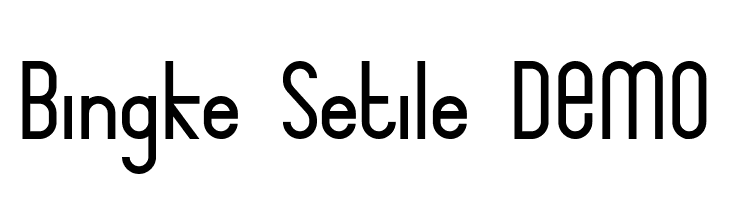 Bingke Setile DEMO  Скачать бесплатные шрифты