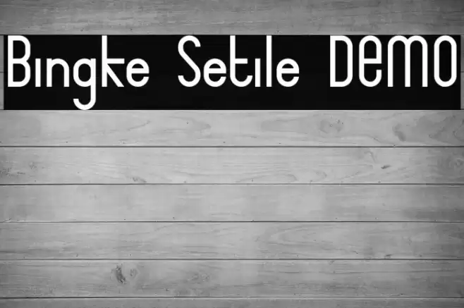 Bingke Setile DEMO Font examples