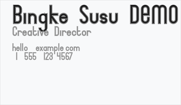 Bingke Susu DEMO Business Card