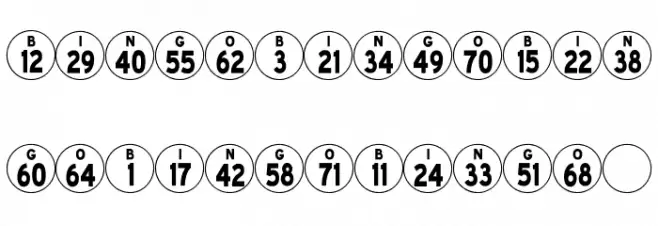 Bingo Player JL Schriftart Groß