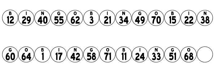 Bingo Player JL Font LOWERCASE