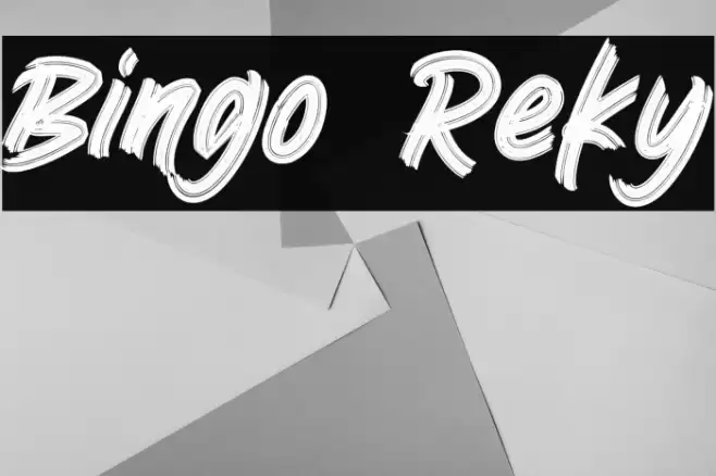 Bingo Reky Font examples
